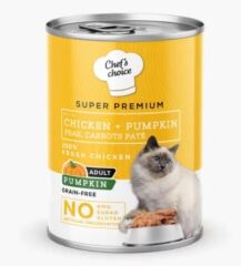 Chef's Choice Tavuklu ve Bal Kabaklı Tahılsız Ezme Yetişkin Kedi Konservesi 400gr