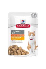 Hill's Kısırlaştırılmış Tavuklu Kedi Pouch Konserve 85 Gr