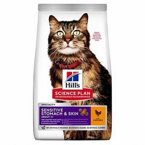 Hills Adult Sensitive Stomach&Skin Chicken Mide Ve Deri Hassasiyeti Kedi Maması 1,5 Kg