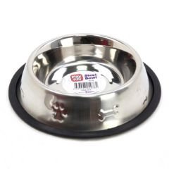 Playfull Pati ve Kemik Kabartma Desenli Çelik Mama ve Su Kabı 16 Oz