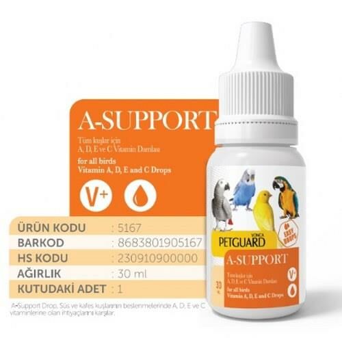 PETGUARD KUŞ VİT AST- SUPPORT 30ML