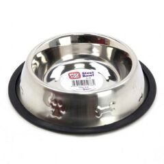 Playfull Pati ve Kemik Kabartma Desenli Çelik Mama ve Su Kabı 16 Oz