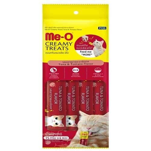 Me-O Creamy Ton Balıklı ve Domatesli Yetişkin Kedi Ödülü 4 x 15 G