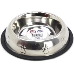 Playfull Pati Kabartma Desenli Çelik Mama ve Su Kabı 18CM 710ML