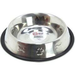 Playfull Kemik ve Pati Kabartma Desenli Çelik Mama ve Su Kabı 20CM 945ML