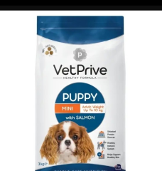 Vet Prive Mini Puppy Salmon Yavru Köpekler için Somonlu Mama 3 Kg
