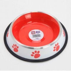 Playfull Renkli Pati Desenli Çelik Mama ve Su Kabı 32 Oz