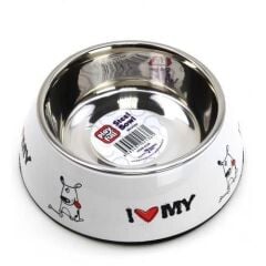 Playfull Diva Köpekler için Desenli Çelik Mama ve Su Kabı 15cm 400ml
