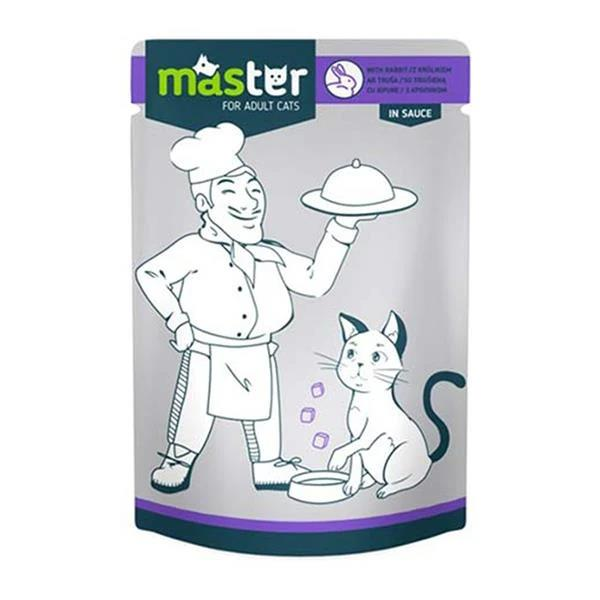 Master Pouch Tavşan Etli Yetişkin Yaş Kedi Maması 80gr
