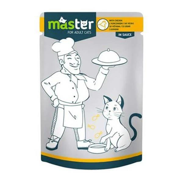 Master Pouch Tavuk Etli Yetişkin Yaş Kedi Maması 80gr