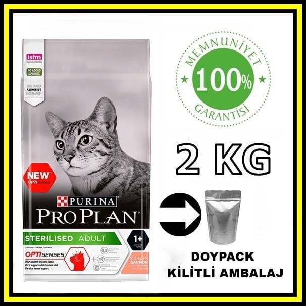 ProPlan sterilised somonlu kısırlaştırılmış kedi maması 2 kg açık mama