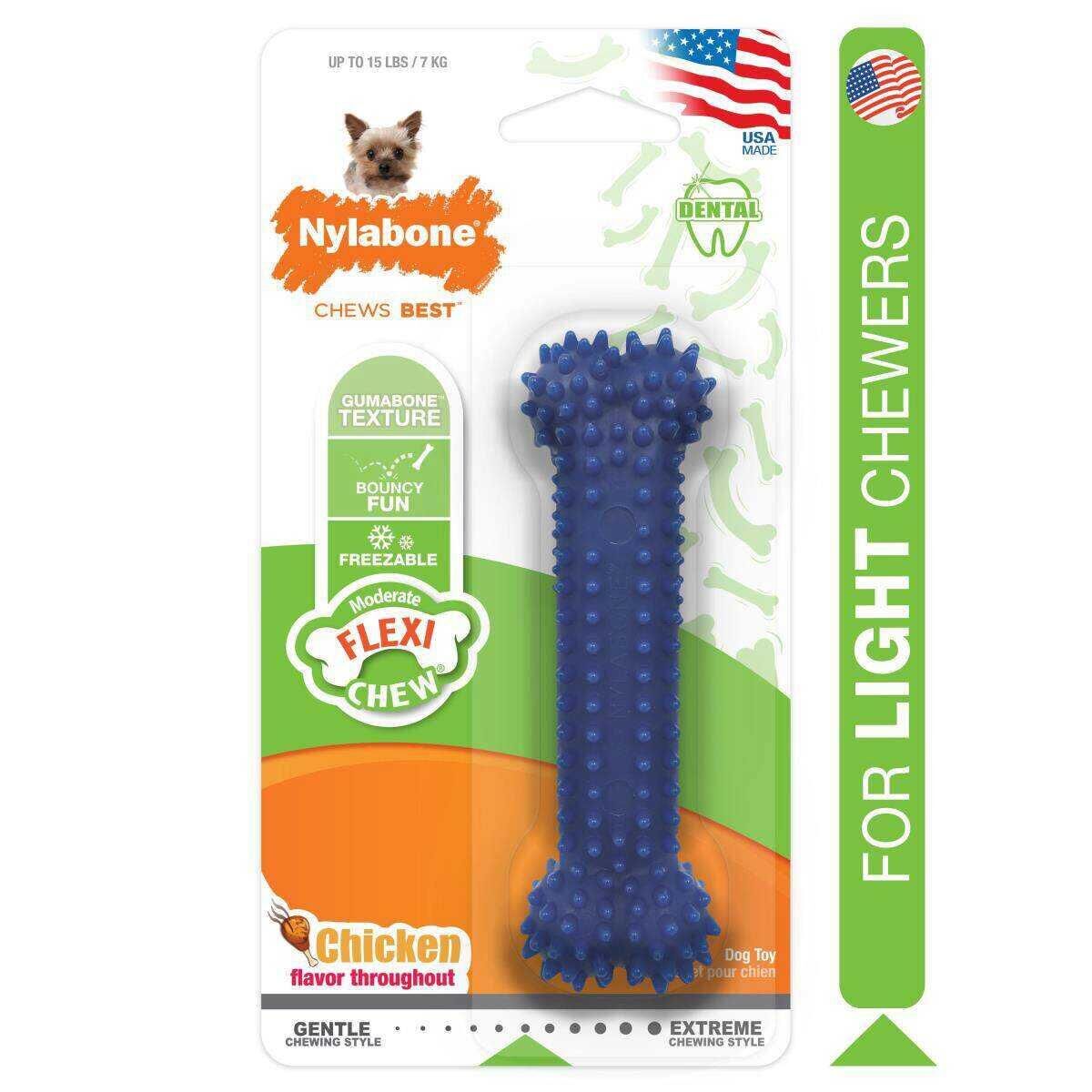 Nylabone Tavuk Aromalı Dental Köpek Oyuncağı XS