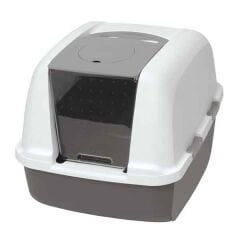 Catit Kapalı Jumbo Kedi Tuvalet Kabini Koyu Gri 57x46x43cm