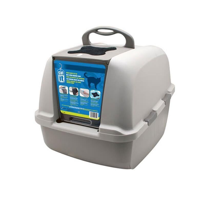 Catit Kapalı Jumbo Kedi Tuvalet Kabini Koyu Gri 57x46x43cm