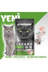 Prochoice Creamy Kısırlaştırılmış Kediler İçin Tavuklu Keçi Sütlü Sıvı Kedi Ödül 4x15 gr