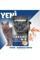 Prochoice Creamy Kediler İçin Tavuklu Karidesli Sıvı Kedi Ödül 4x15 gr