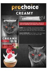 Prochoice Creamy Kısırlaştırılmış Kediler İçin Ton Balıklı Kızılcıklı Kedi Çimi İçerikli Sıvı Kedi Ödül 4x15 gr