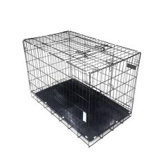 Euro Gold Metal Izgaralı Köpek Kafesi 76x46x56 Cm Large Siyah