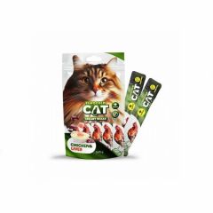 EuroGold Cat Sıvı Kedi Ödülü Tavuk - Ciğer 5x15Gr