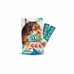 EuroGold Cat Sıvı Kedi Ödülü Somon - Kızılcık 5x15Gr