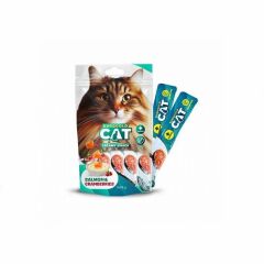 EuroGold Cat Sıvı Kedi Ödülü Somon - Kızılcık 5x15Gr