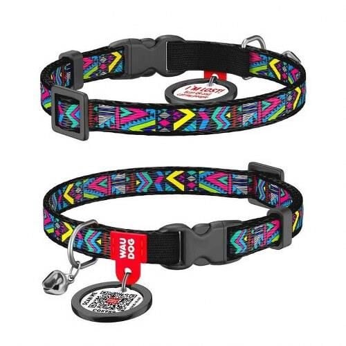 Waudog Collar QR Pasaportlu Kedi ve Ufak Irk Köpek Boyun Tasması 20-30 CM, 10 MM, İNDİE