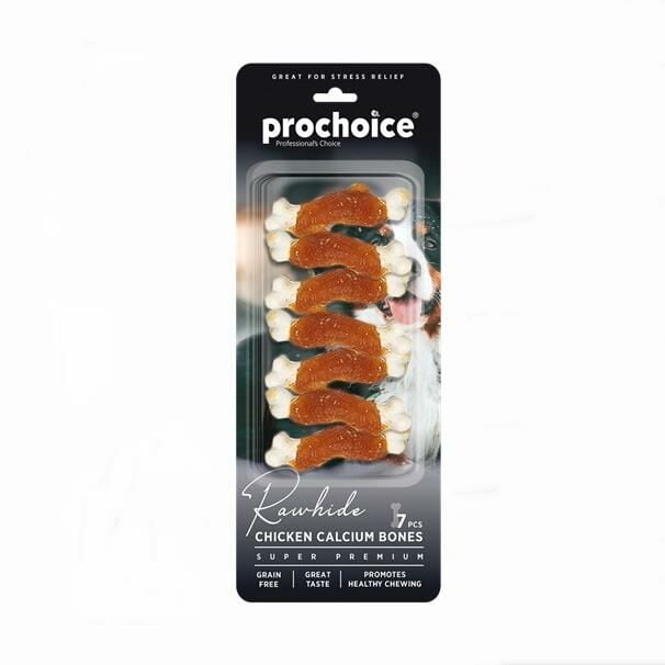 Prochoice Chicken Calcium Bones, Tavuk Sargılı Kalsiyum Kemik Köpek Ödülü 7 parça