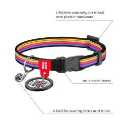Waudog Collar QR Pasaportlu Kedi ve Ufak Irk Köpek Boyun Tasması 20-30 CM, 10 MM, Line 1
