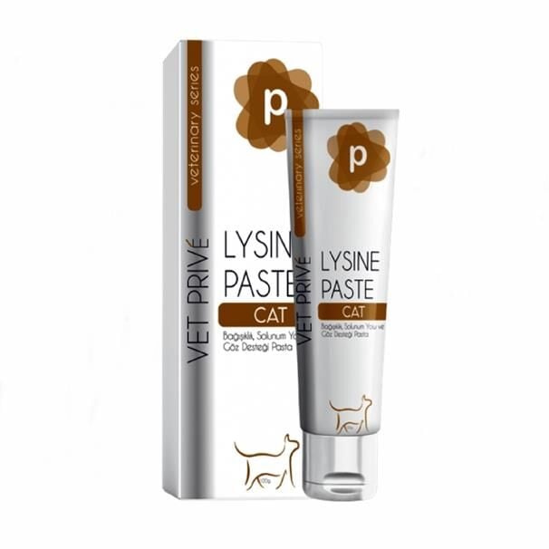 Vet Prive Lysine Pasta C Bağışıklık Solunum Yolu ve Göz Desteği Macun 100 gr