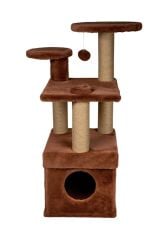 Dubex 52x67x100 cm Kedi Oyun Evi ve Tırmalama Platformu Tarçın