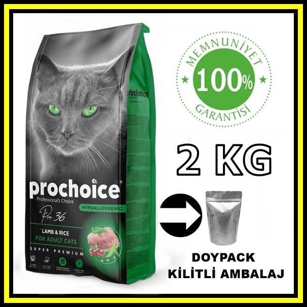 Pro choice Pro36 kuzu etli yetişkin kedi 2 kg açık mama