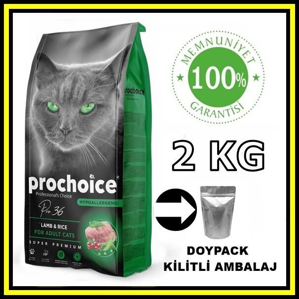 Pro choice Pro36 kuzu etli yetişkin kedi 2 kg açık mama