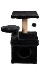 Dubex 65x51x72 cm Kedi Oyun Evi ve Tırmalama Platformu Siyah