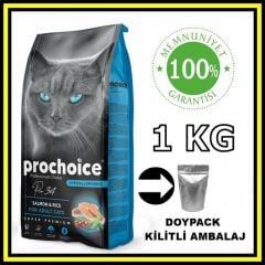 Pro choice Pro34 somonlu yetişkin kedi 1 kg açık mama