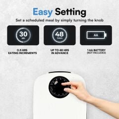 Pawise Zaman Ayarlı Mama Kabı Tekli 13x7x24 cm