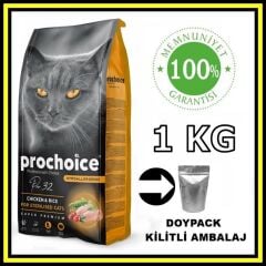 Pro choice Pro32 sterilised tavuklu kısır kedi 1 kg açık mama