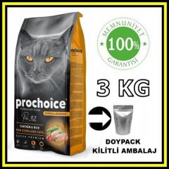 Pro choice Pro32 sterilised tavuklu kısır kedi 3 kg açık mama