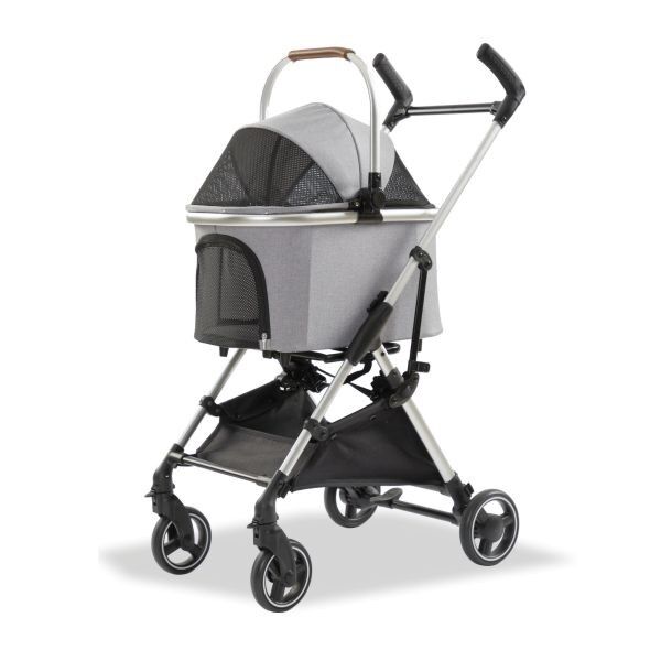 EuroDog Katlanabilir Köpek Arabası Gri 60x44x100 cm