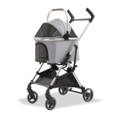 EuroDog Katlanabilir Köpek Arabası Gri 60x44x100 cm