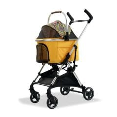 EuroDog Katlanabilir Köpek Arabası Sarı 60x44x100 cm