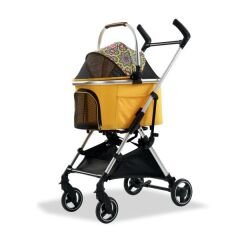 EuroDog Katlanabilir Köpek Arabası Sarı 60x44x100 cm