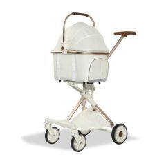 EuroDog Katlanabilir Köpek Arabası Beyaz 80,5x48,5x112 cm