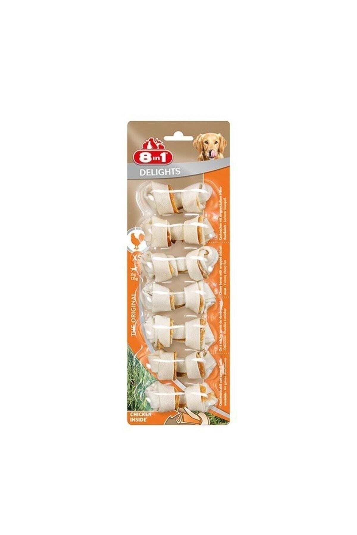 8IN1 Delights Bones Köpek Ödül Kemiği Tavuklu XS - 84GR
