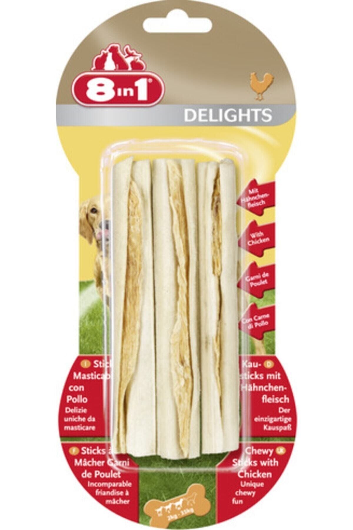8IN1 Delights Çubuk Köpek Ödül Kemiği Tavuklu - 75GR