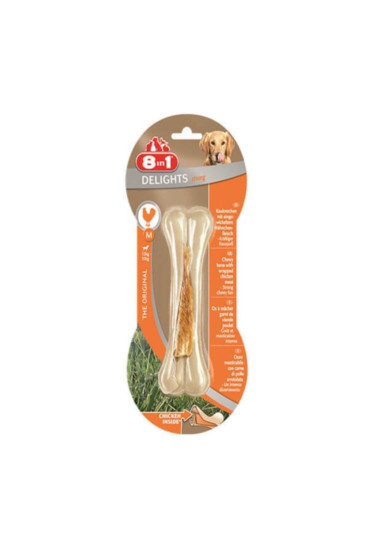 8IN1 Delights Strong Köpek Ödül Kemiği Tavuklu L - 130GR