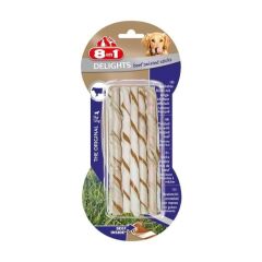 8IN1 Delights Burgu Çubuk Köpek Ödül Kemiği Sığır Etli - 55GR