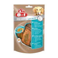 8IN1 Fillets Pro Dental Diş Sağlığı için Fileto Köpek Ödül Maması - Tavuklu - 80GR