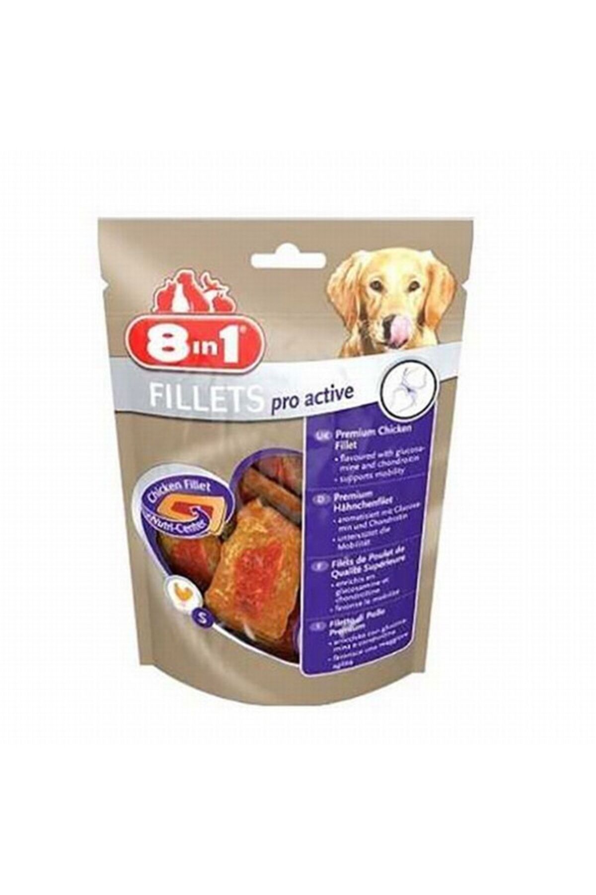 8IN1 Fillets Pro Active Eklem Sağlığı Için Köpek Ödülü Small 80 gr