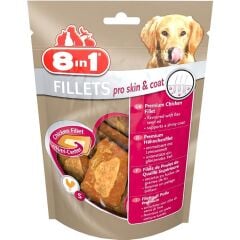 8IN1 Fillets Pro Skin Deri Ve Tüy Sağlığı İçin Köpek Ödül Maması Small 80gr