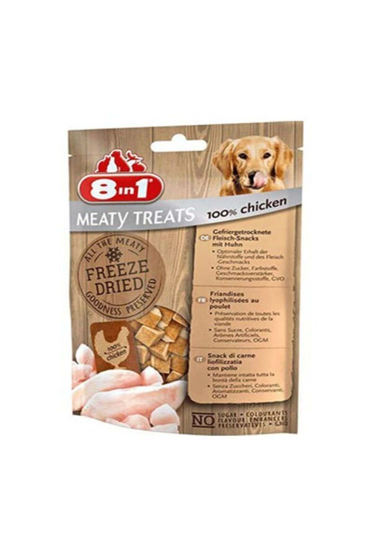 8IN1 Meaty Treats Freeze Dried Köpek Ödül Maması - Tavuklu - 50GR